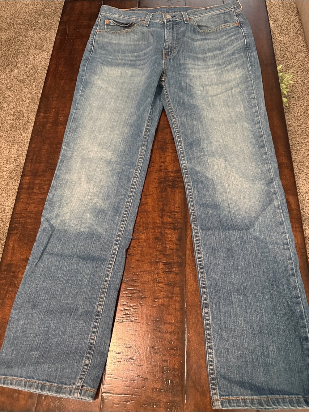 Men's Levi Blue Straight-Leg Jeans 34x32